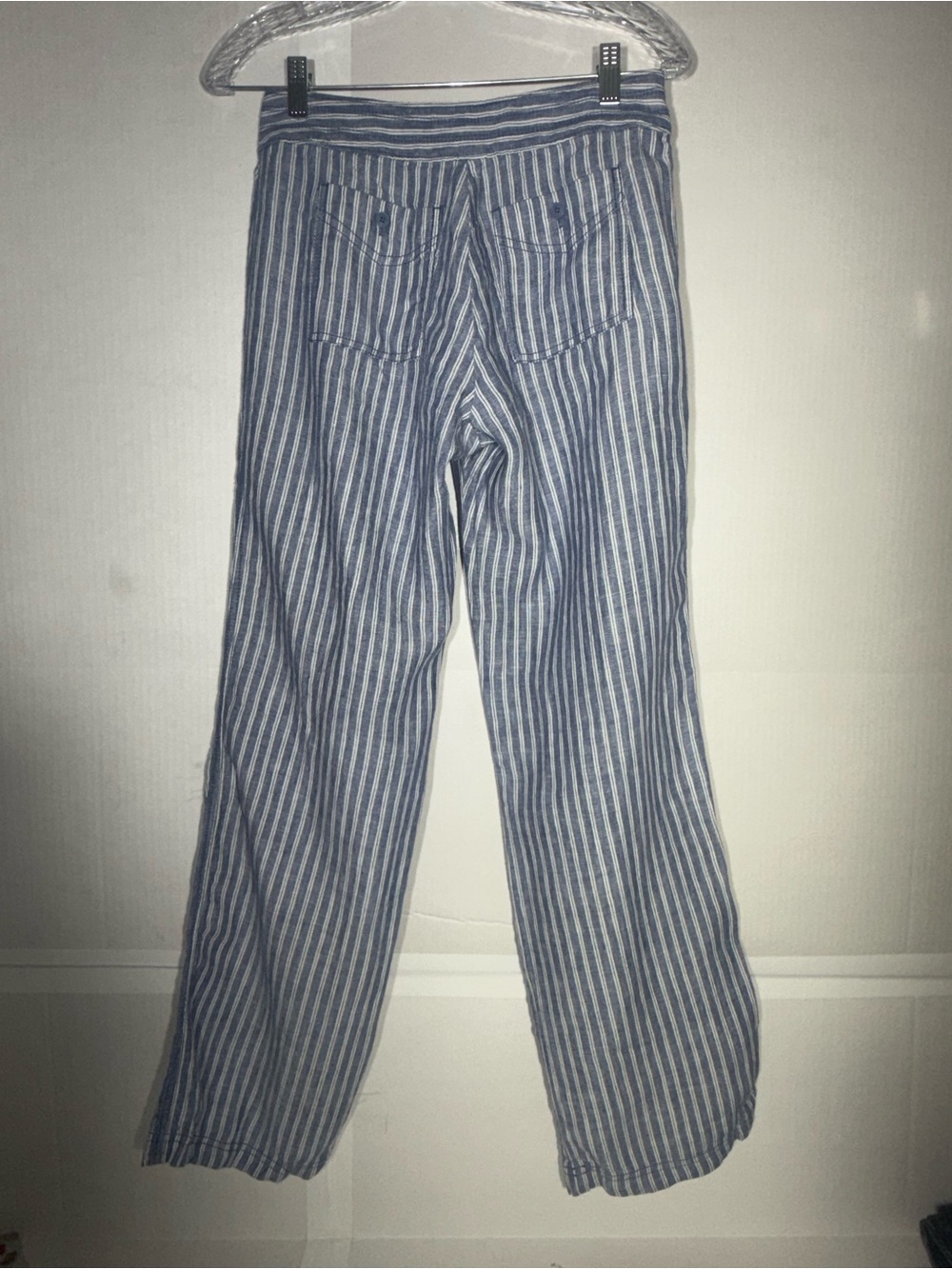 Tommy Bahama Blue and White Striped Straight-Leg Pants - Picture 5 of 16